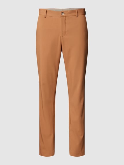 Slim Fit Anzughose in unifarbenem Design Modell 'LIAM' Shop The Look MANNEQUINE