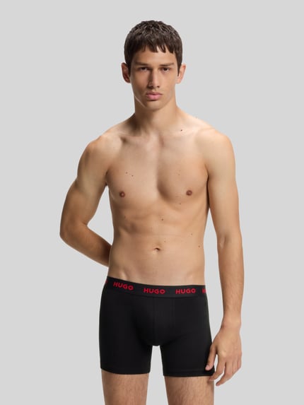 HUGO Pants mit Logo-Bund im 3er-Pack Rot 7
