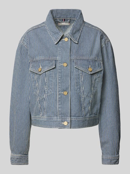 Tommy Hilfiger Kurtka jeansowa o kroju oversized fit z czystej bawełny
 Granatowy 2