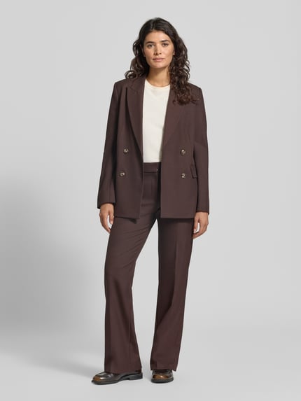 Jake*s Collection Regular Fit Gerade Hose mit Viskose-Anteil  Schoko 1
