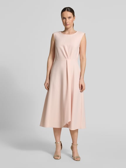 s.Oliver BLACK LABEL Fließendes Etuikleid mit Bundfalten Rose 4