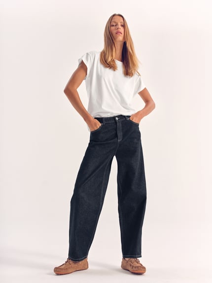 Jake*s Casual Straight Fit Jeans aus reiner Baumwolle Jeansblau 6