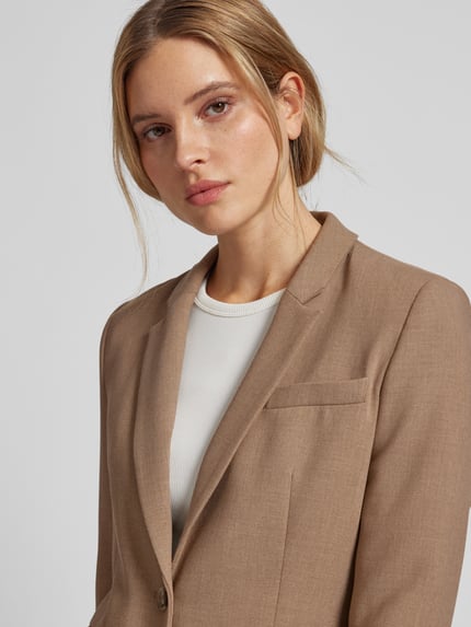 Selected Blazer met klepzakken model 'RITA' Camel gemêleerd - 3