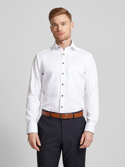 OLYMP Modern Fit Businesshemd mit Kentkragen Weiss 4