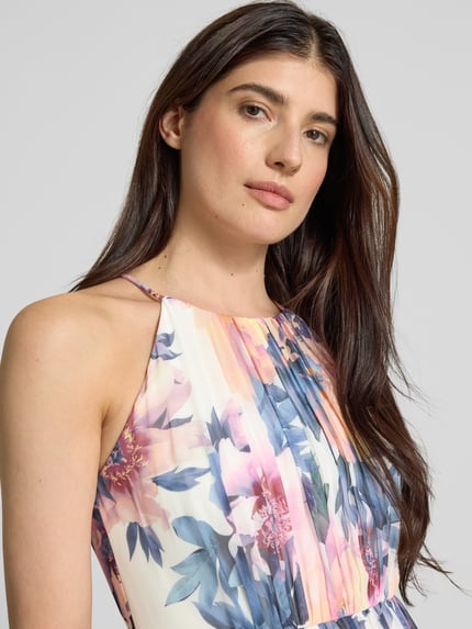 Jake*s Cocktail Abendkleid mit gelegten Falten Ecru 3