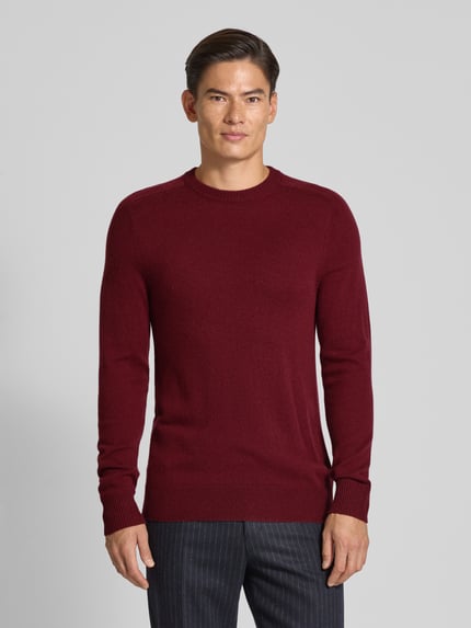 FTC Cashmere Kaschmirpullover mit Rundhalsausschnitt Bordeaux 4