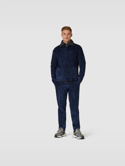 Lardini Spodnie w stylistyce sztruksu Ciemnoniebieski 1
