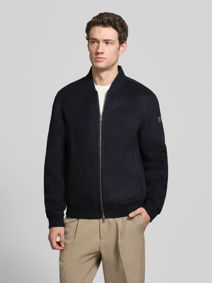 Fynch-Hatton Regular Fit Bomberjacke mit Zweiwege-Reißverschluss Marine 4