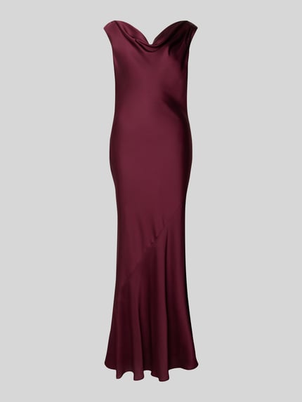 Produktfoto, Slim Fit Avondjurk in mouwloos design van SWING, satijn, cascadehals, ruglengte maat 36: 137 cm, borstwijdte: 33 cm