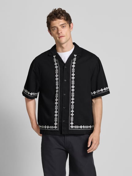 REVIEW X MATW Regular Fit Freizeithemd mit Stitchings - Review X MATW Black 4