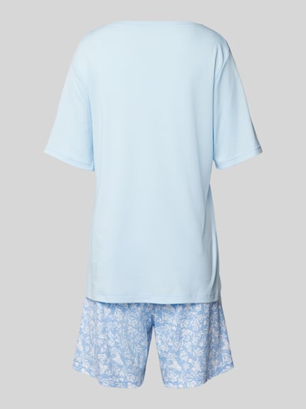 Mey Pyjama mit Rundhalsausschnitt Hellblau 3