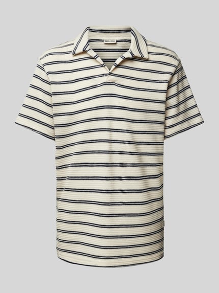 Koszulka polo kroju regular fit z fakturowanym wzorem model ‘IAN’ Shop The Look MANNEQUINE