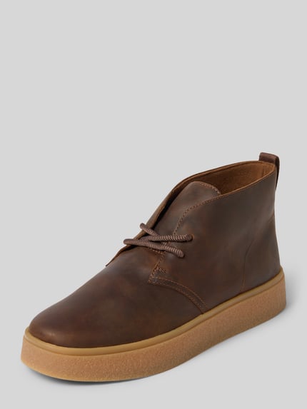 Clarks Boots aus Rindsnappa mit Gummisohle Mittelbraun 1