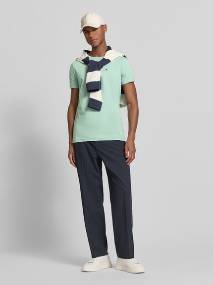 Tommy Hilfiger Slim Fit T-shirt van katoenmix Mintgroen - 1