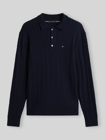 Tommy Hilfiger Regular Fit Pullover aus reiner Baumwolle Marine 2