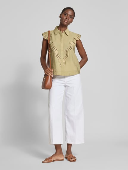 Tommy Hilfiger Wide Leg Jeans aus reiner Baumwolle Weiss 1