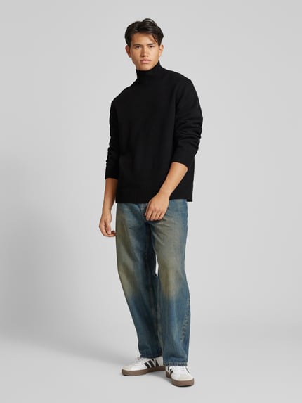JACK & JONES Gebreide pullover met turtleneck Zwart - 1