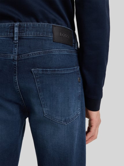 BOSS Regular Fit Jeans aus Baumwoll-Mix Modell 'RE.MAINE' Dunkelblau 3