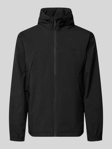 Productfoto, zwarte Jacke met Kapuze Modell 'BROCTON' van Icepeak, regular fit, ritssluiting, glad oppervlak, rechte vorm