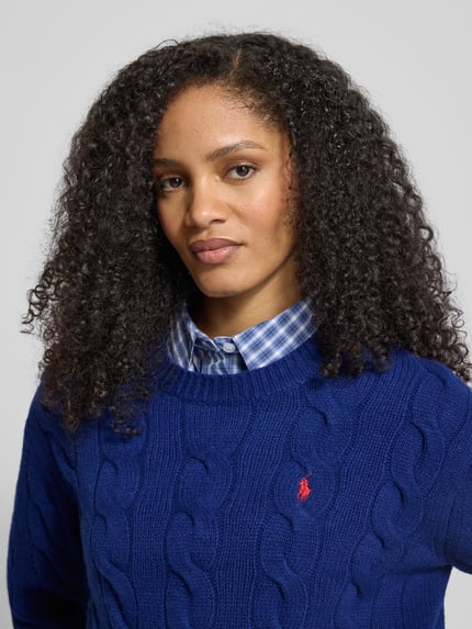 Polo Ralph Lauren Regular Fit Strickpullover aus Woll-Kaschmir-Mix Blau 3