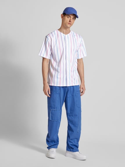 The Hundreds T-Shirt mit Knopfleiste Modell 'PALMS' Weiss 1