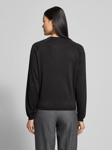 b.young Schimmernder Cardigan aus Viskose-Mix Modell 'MOBBE' Black 5