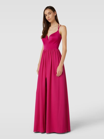 Vera Wang Bride Abendkleid mit Herz-Ausschnitt Modell 'VERLINE' Fuchsia 4