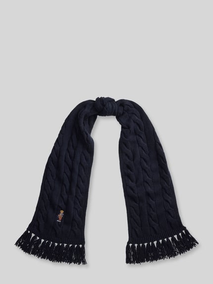 Polo Ralph Lauren Schal aus Woll-Mix mit Polo-BEAR-Motiv Marine 1