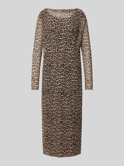 Rich & Royal Midi-jurk met boothals Beige - 2