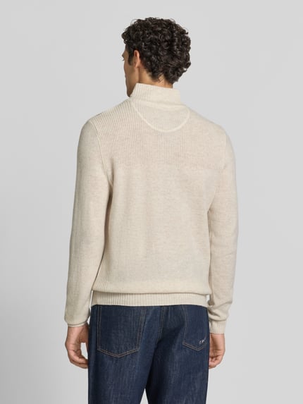 MCNEAL Regular Fit Strickpullover aus reiner Wolle Kitt Melange 5
