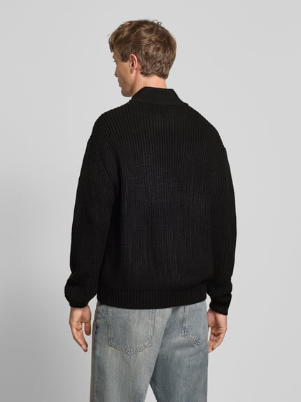 REVIEW Regular Fit Troyer mit Reißverschluss Black 5