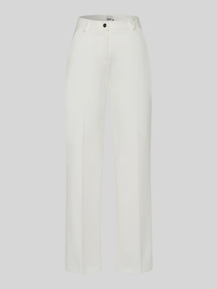 Produktfoto, Wide Leg Hose aus Viskose-Mix van Brax, look: effen, wide leg pasvorm, labelapplicatie, riemlussen, knoop- en ritssluiting, steekzakken, paspelzak, materiaal: viscosemix