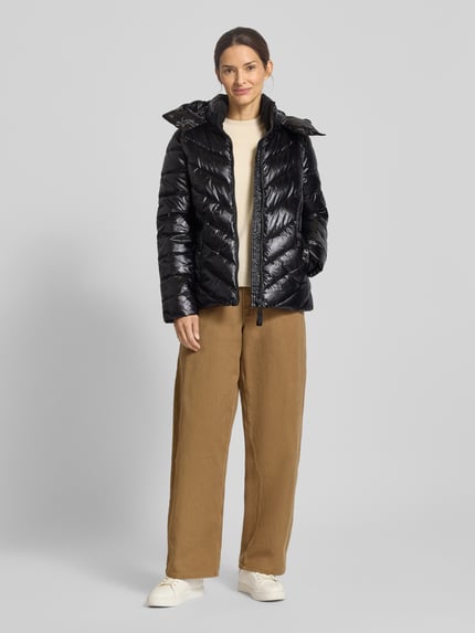 Christian Berg Woman Selection Steppjacke mit Kapuze und Reißverschluss Black 1
