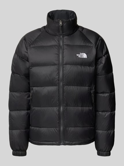 Produktfoto, schwarze Steppjacke mit Label-Stitching Modell 'HYDRENALITE DOWN JACKET' von The North Face, Regular Fit, Reißverschluss und Reißverschlusstaschen, Stehkragen, dezente Steppstruktur, glatte Textur, für Herren.