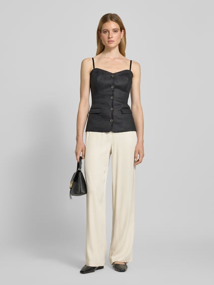 OPUS Stoffhose mit elastischem Bund Modell 'Marou' Beige 1