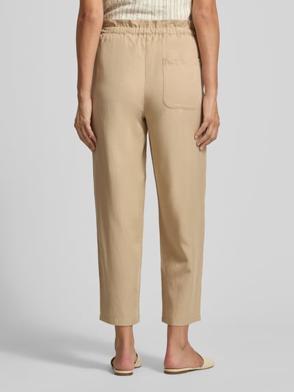 Marc O'Polo Wide Leg Joggpants aus Lyocell-Leinen-Mix Sand 5