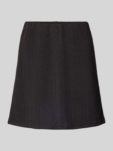 VERO MODA Ausgestellter Mini-Rock mit Strukturmuster Modell 'JANNI' Black 2