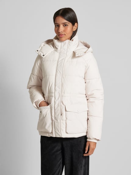 VERO MODA Regular Fit Steppjacke mit Pattentaschen Modell 'DIANA' Offwhite 4