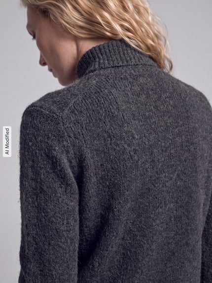 MM by Max Mara Relaxed Fit Pullover aus Woll-Kaschmir-Mix Modell 'CARIOCA' Anthrazit 3