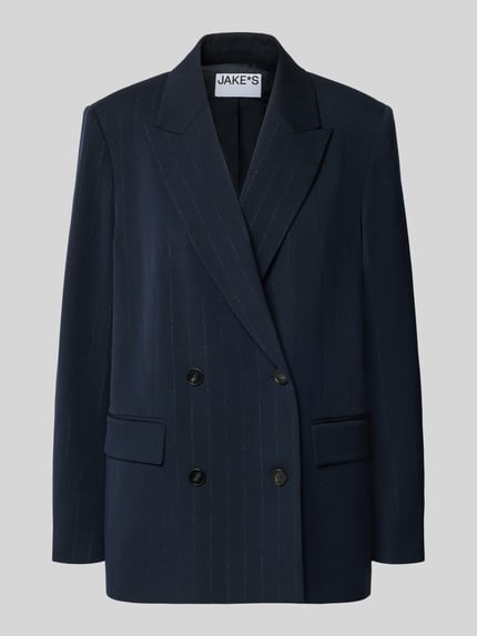 Jake*s Casual Regular Fit Longline Blazer mit Schulterpolstern Black 2