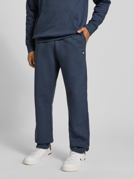 Wood Wood Sweatpants mit elastischem Bund Blau 4