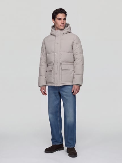Selected Steppjacke mit Kapuze Modell 'SLMVINCENT' Offwhite 1