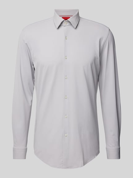 HUGO Slim Fit Business-Hemd mit Kentkragen Modell 'KENNO' Hellgrau 2