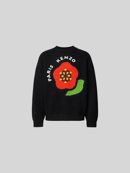 Kenzo Wollpullover in Strick-Optik Black 2