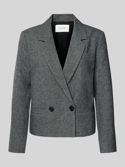 b.young Blazer met reverskraag, model 'Etona' Lichtgrijs - 2