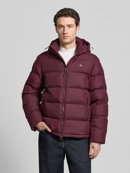 GANT Regular fit gewatteerd jack met tweewegritssluiting Bordeaux - 4