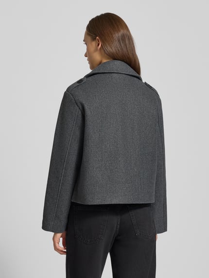 REVIEW Jacke mit Reverskragen Anthrazit Melange 5