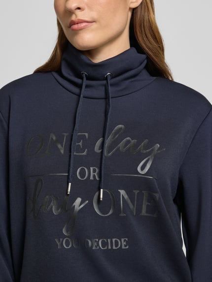 Soyaconcept Bluza ze stójką i tunelem model ‘BANU’ Granatowy 3
