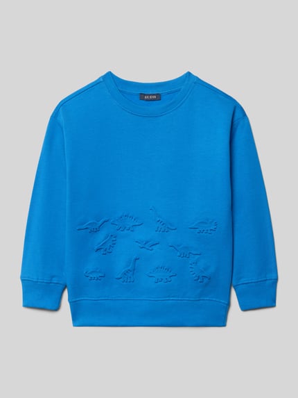 Blue Seven Bluza z prążkowanymi wykończeniami Niebieski 1