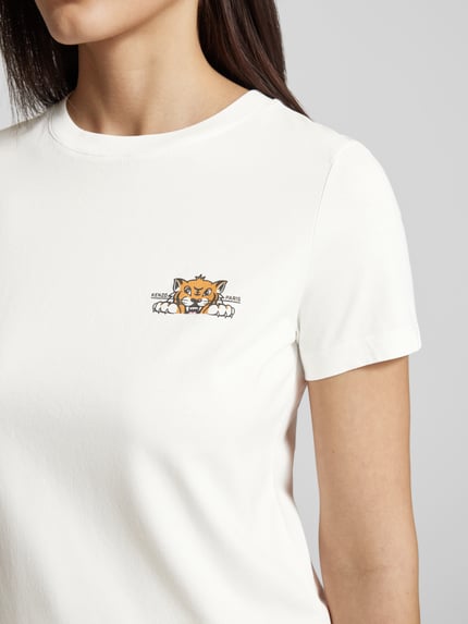 Kenzo T-shirt met labelprint Offwhite - 3